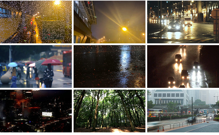 113款夜晚城市街道下雨窗户雨滴落孤独情感伤感雨天路人行人雨后短视频素材  第8张