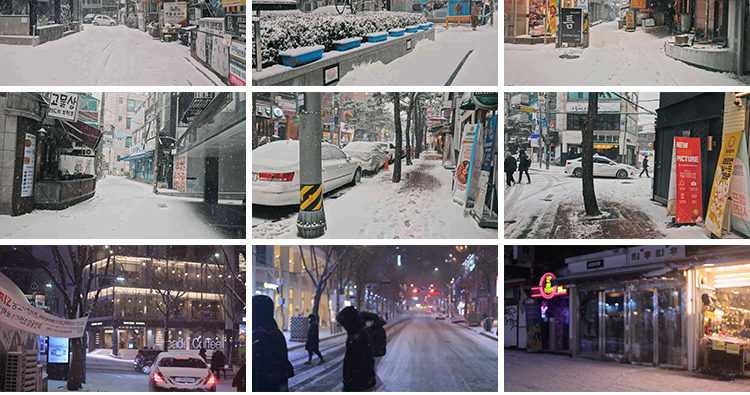 【630款】城市街道雪景下雪天夜晚街头冬天冬季雪花走拍风景视频素材 第3张